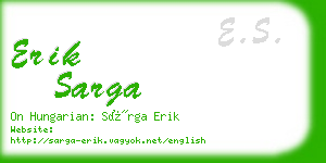 erik sarga business card